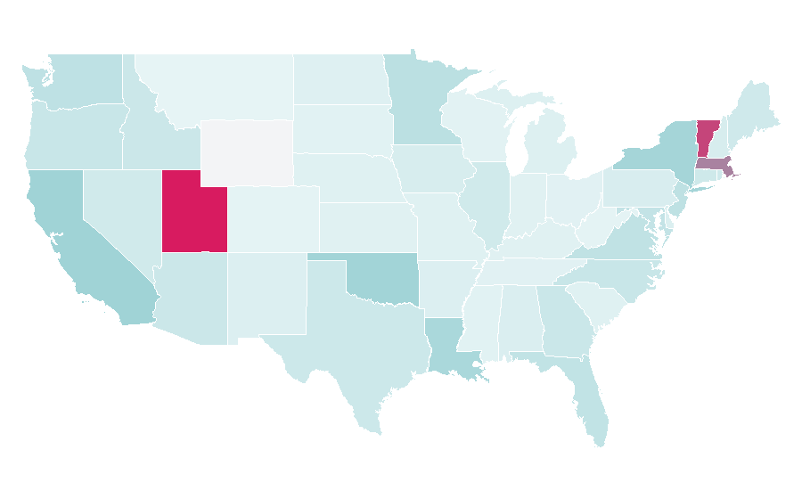 Affinity by region — Mandarin Chinese, United States