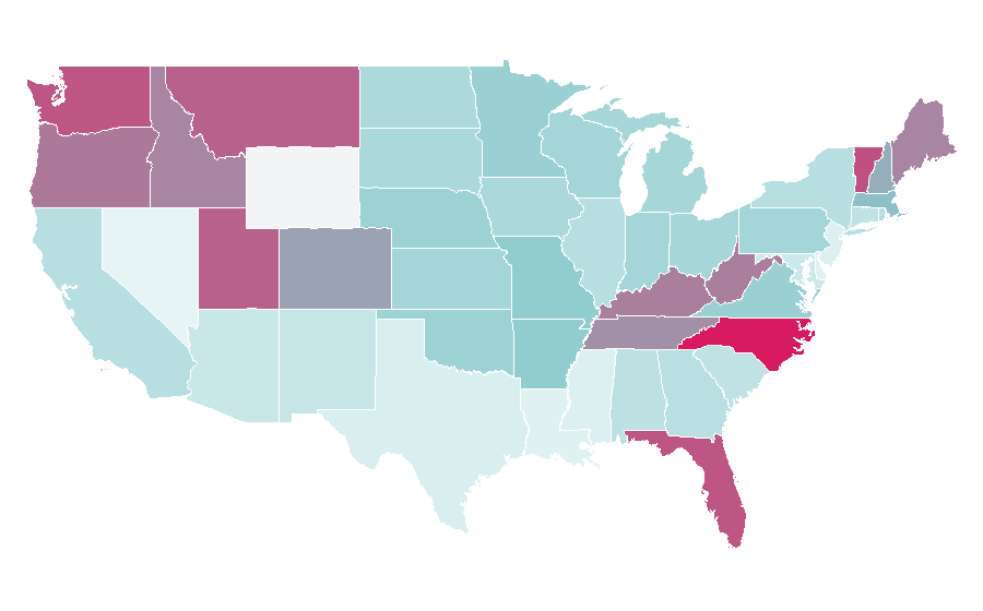 Affinity by region — Mandolin, United States