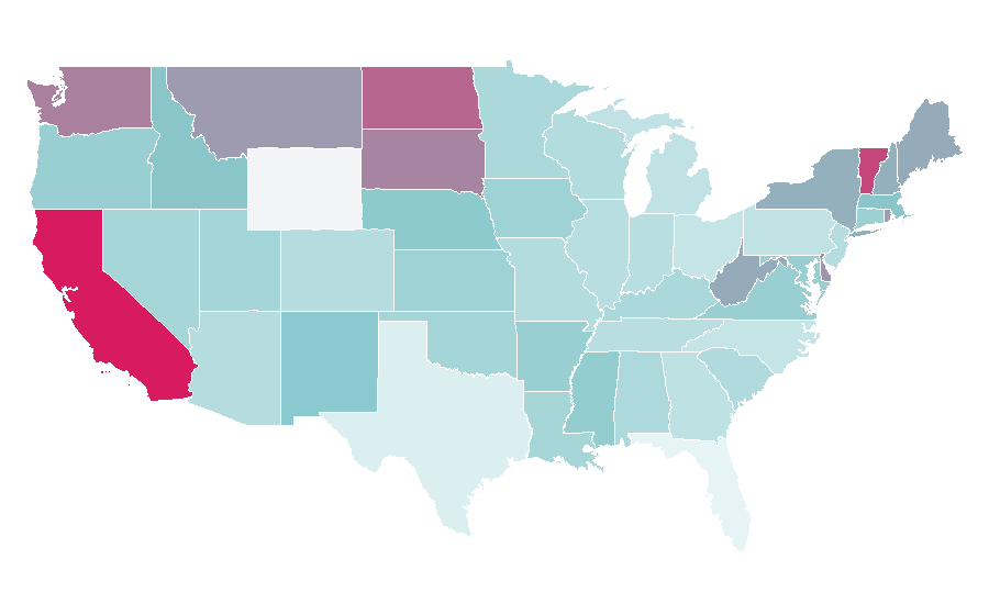 Affinity by region — Mandopop, United States