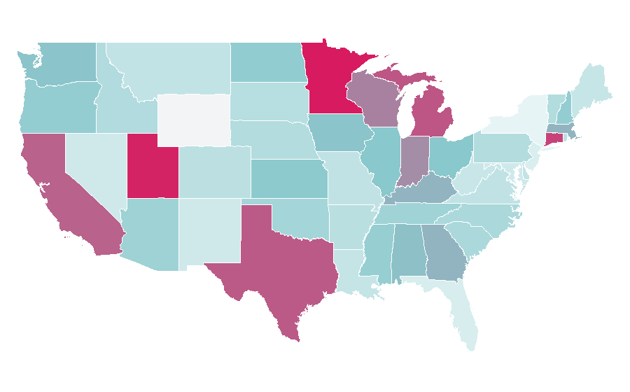 Affinity by region — Manufacturing engineering, United States