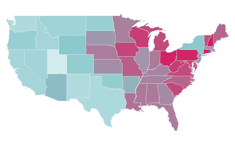 Affinity by region — MapQuest, United States