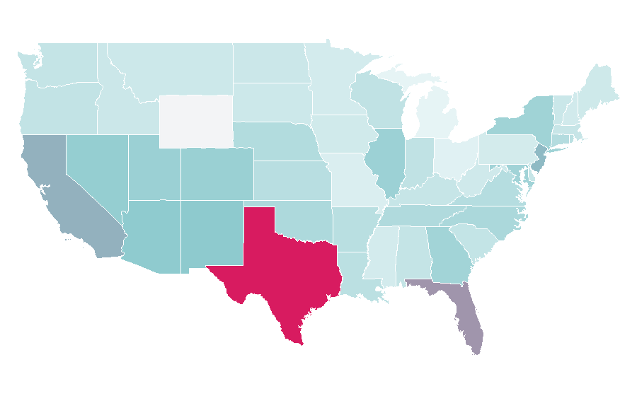 Affinity by region — Maquillaje, United States