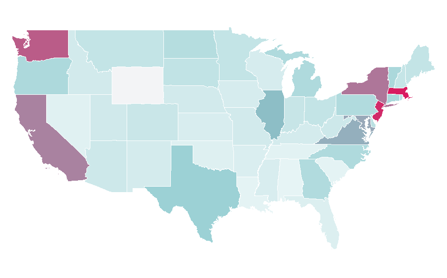 Affinity by region — Marathi language, United States