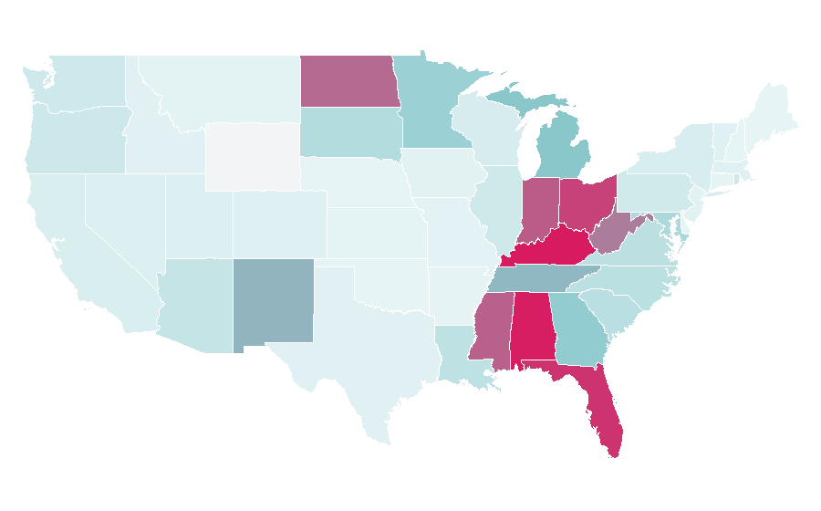 Affinity by region — Marathons, United States