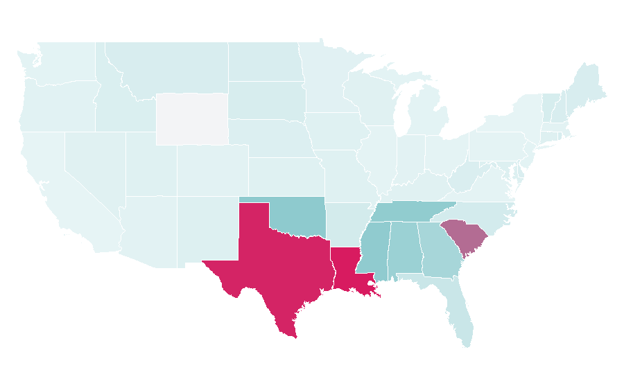 Affinity by region — Marble Slab Creamery, United States