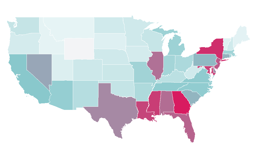 Affinity by region — Marc Jacobs, United States