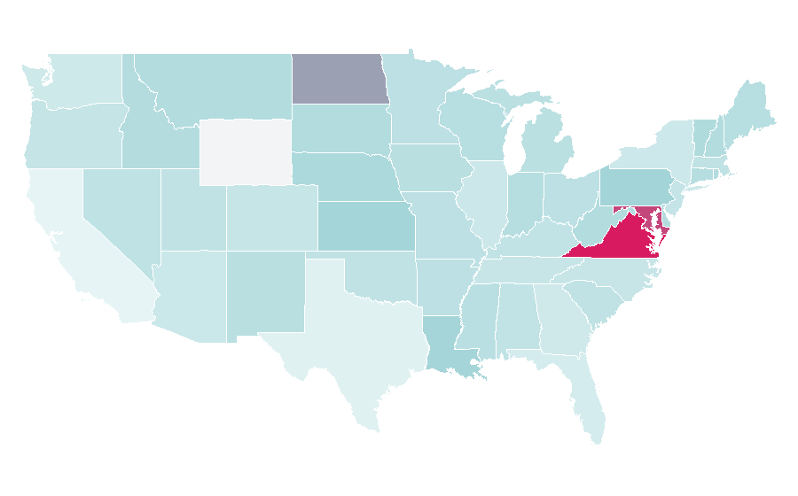 Affinity by region — March for Life (Washington, D.C.), United States