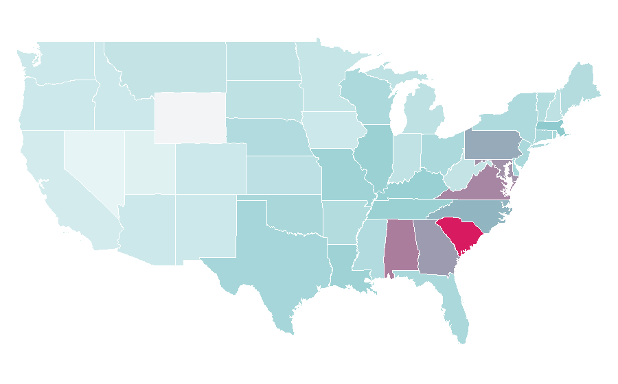 Affinity by region — March of Dimes, United States