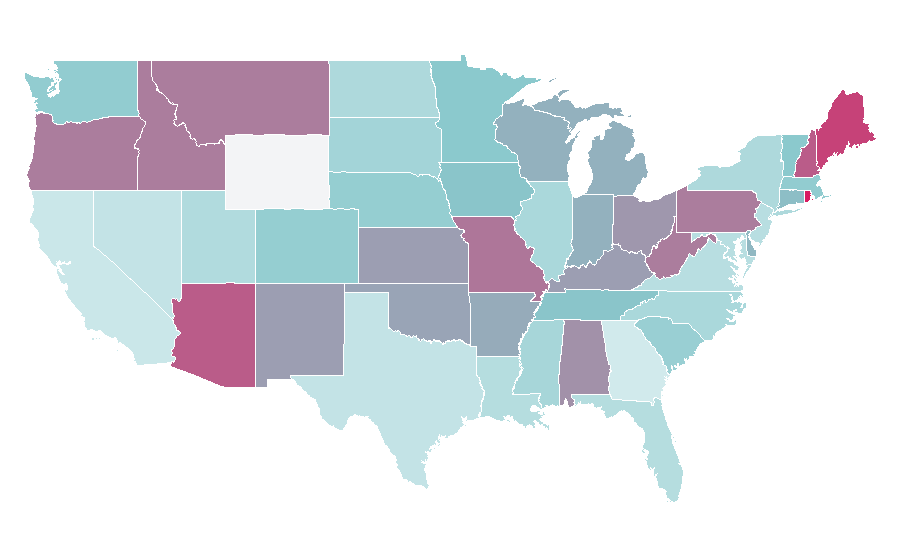 Affinity by region — Marcia Gay Harden, United States