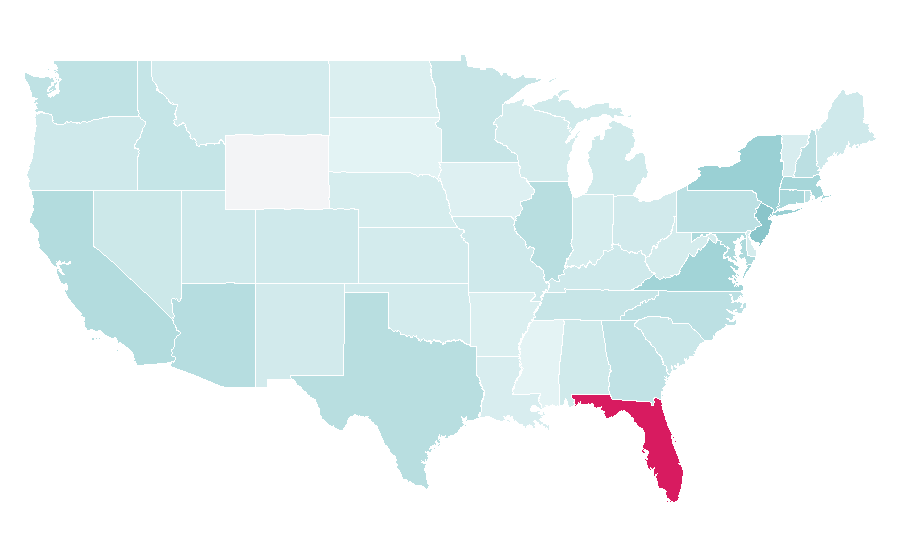 Affinity by region — Marco Rubio, United States