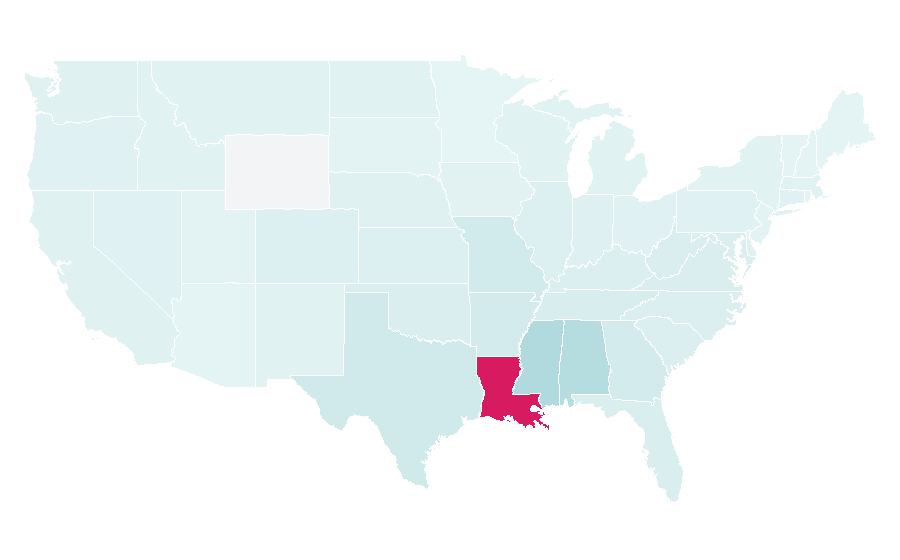 Affinity by region — Mardi Gras, United States
