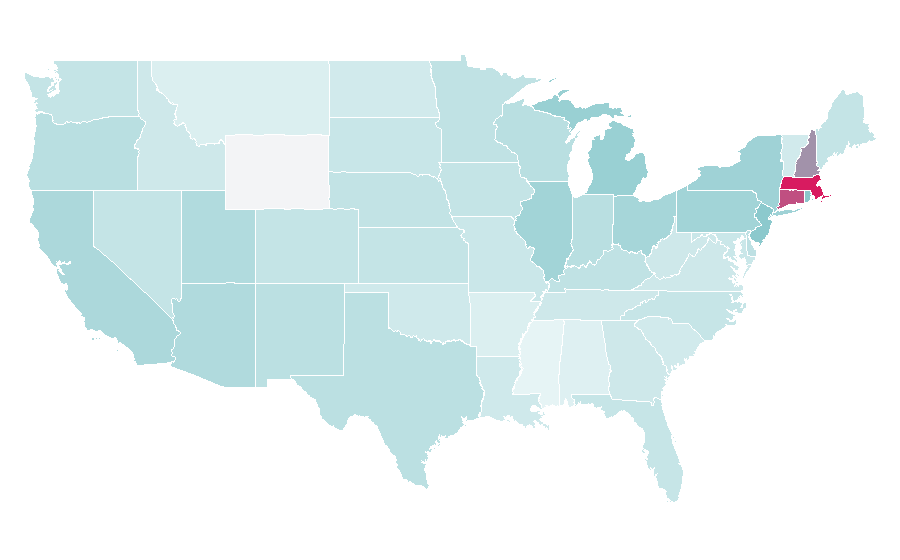 Affinity by region — Maria Menounos, United States