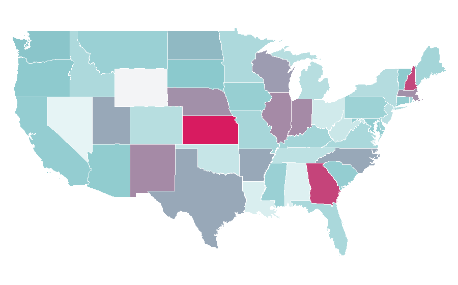 Affinity by region — Maria Montessori, United States