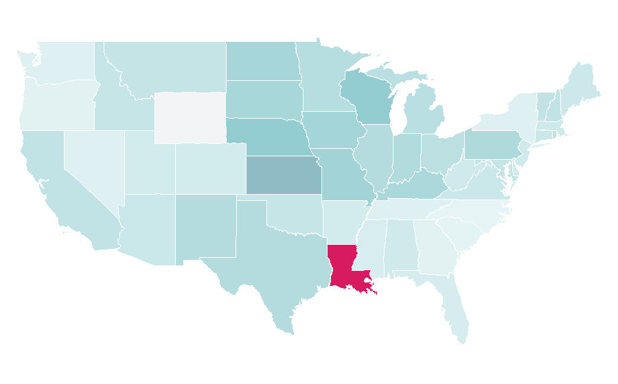 Affinity by region — Marian apparition, United States