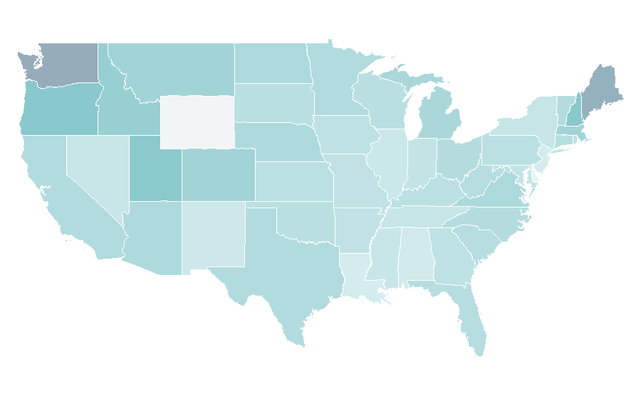 Affinity by region — Marianas Trench, United States