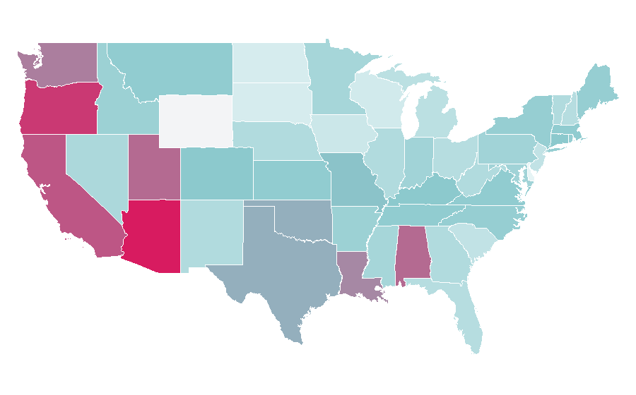 Affinity by region — Marie Antoinette, United States