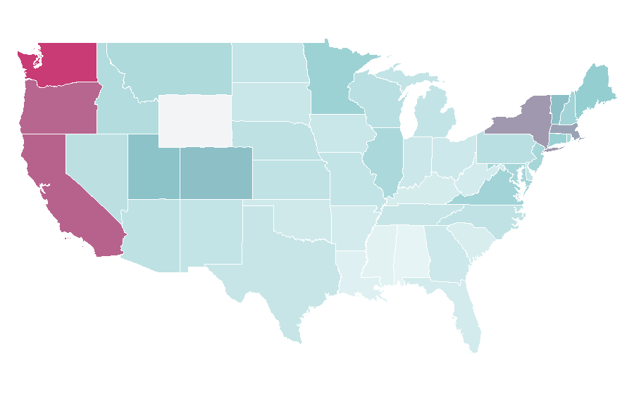 Affinity by region — Marie Kondo, United States