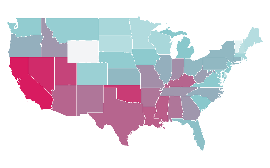 Affinity by region — Marilyn Monroe, United States