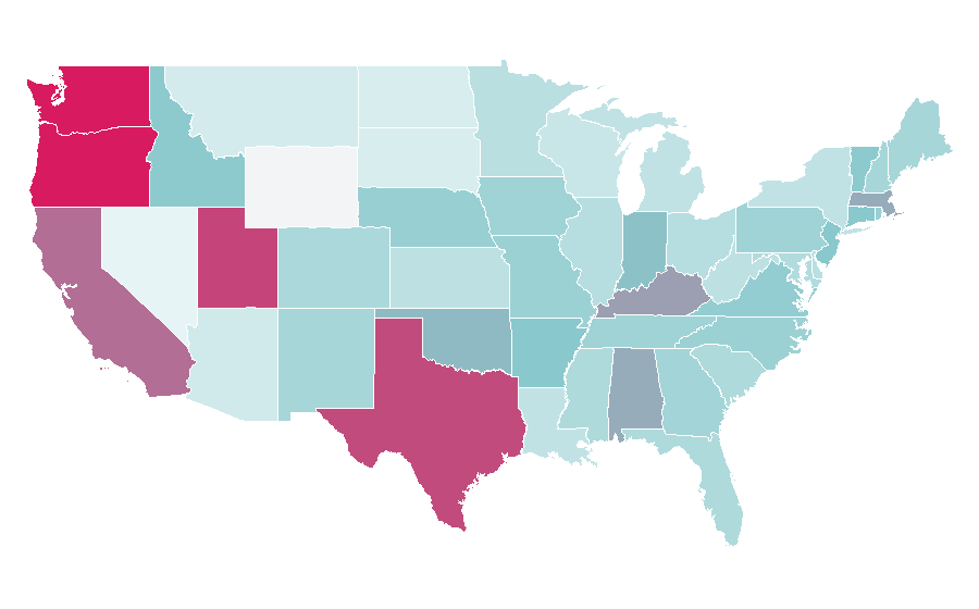 Affinity by region — Marimba, United States