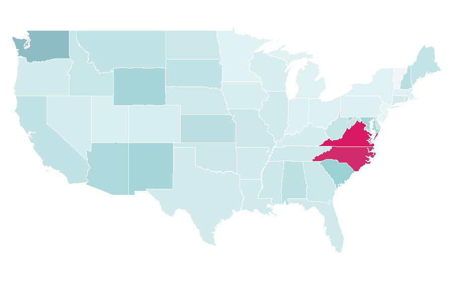 Affinity by region — Marine Corps Times, United States