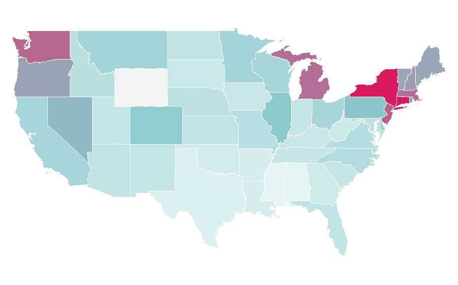 Affinity by region — Mario Batali, United States