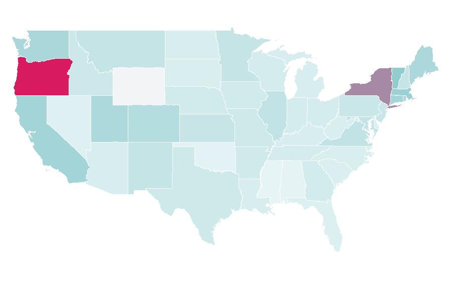 Affinity by region — Mark Rothko, United States