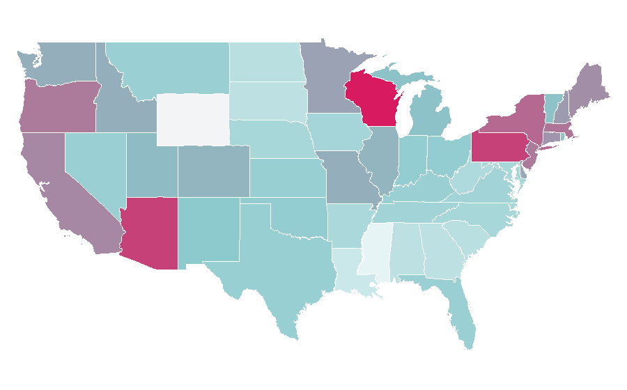 Affinity by region — Mark Ruffalo, United States