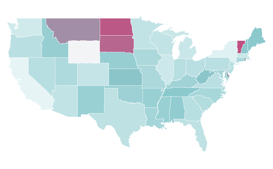 Affinity by region — Mark the Evangelist, United States