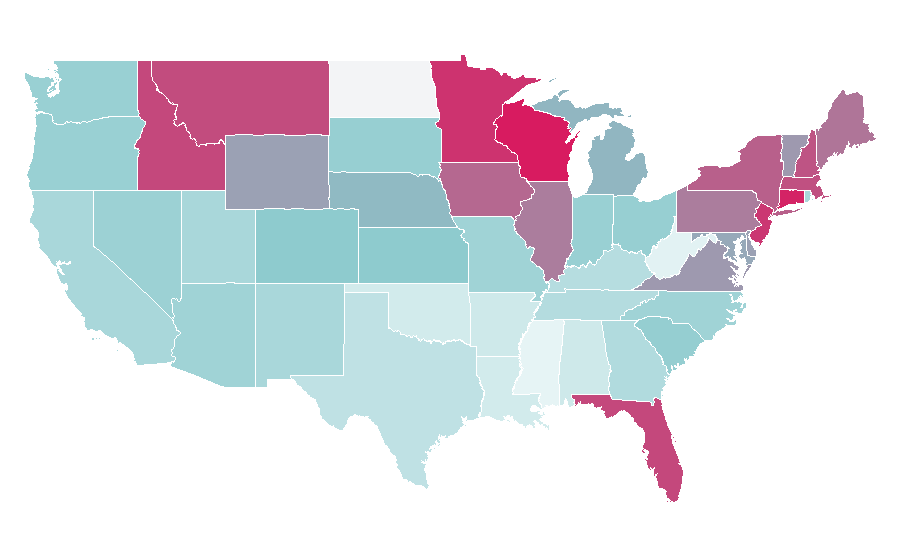 Affinité par région — MarketWatch, États-Unis