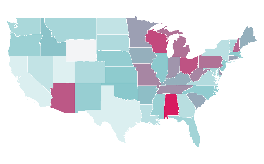 Affinity by region — Marlo Thomas, United States