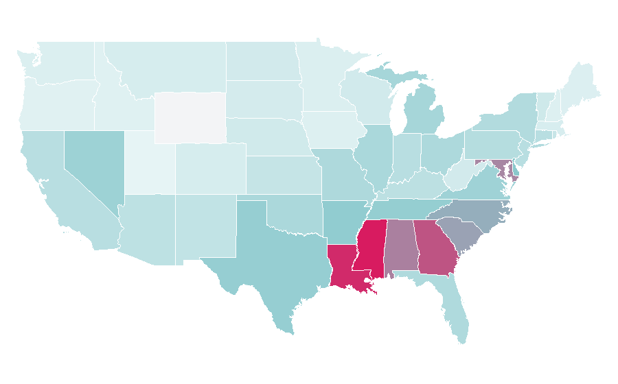 Affinity by region — Marques Houston, United States