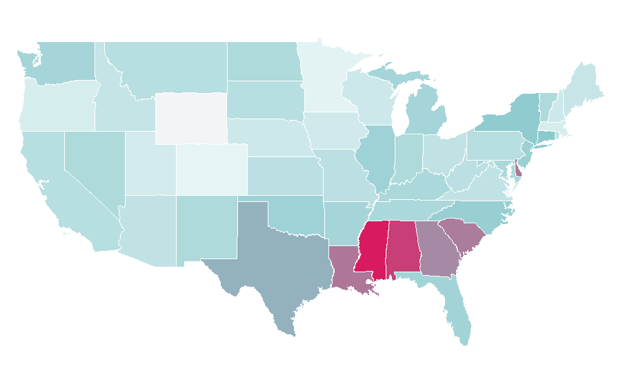 Affinity by region — Martial arts film, United States