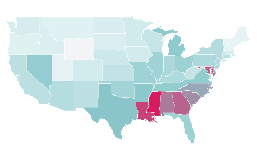 Affinity by region — Martin Lawrence, United States