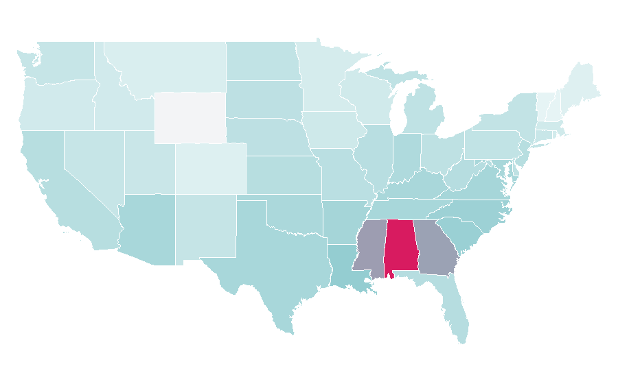 Affinity by region — Martin Luther King, Jr., United States