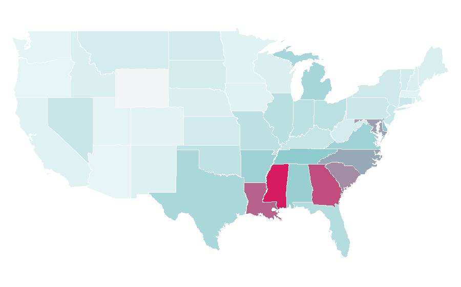 Affinity by region — Marvin Sapp, United States