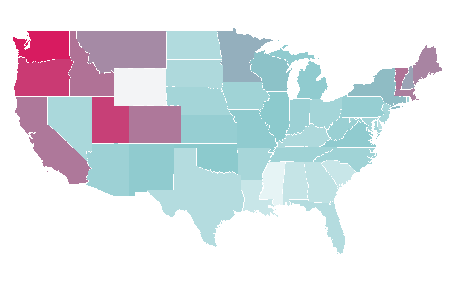 Affinity by region — Marzipan, United States