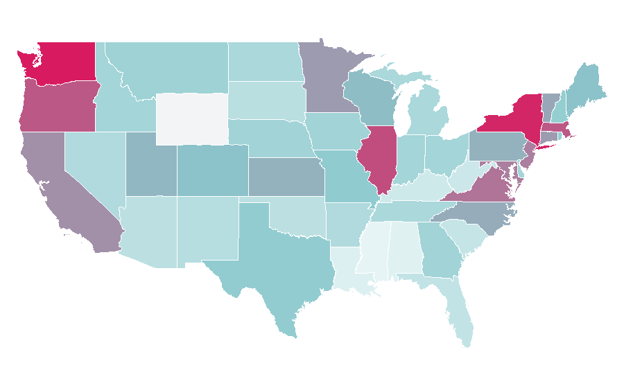 Affinity by region — Masala chai, United States