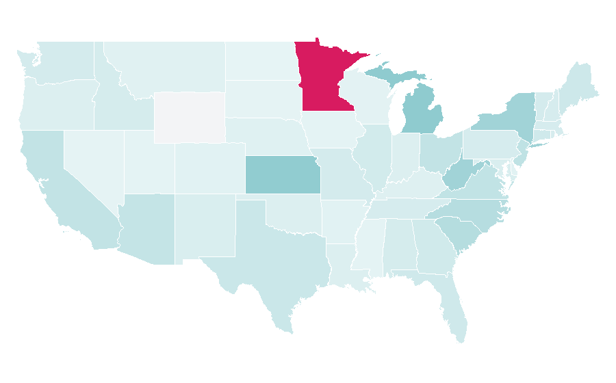 Affinity by region — Mason jar, United States