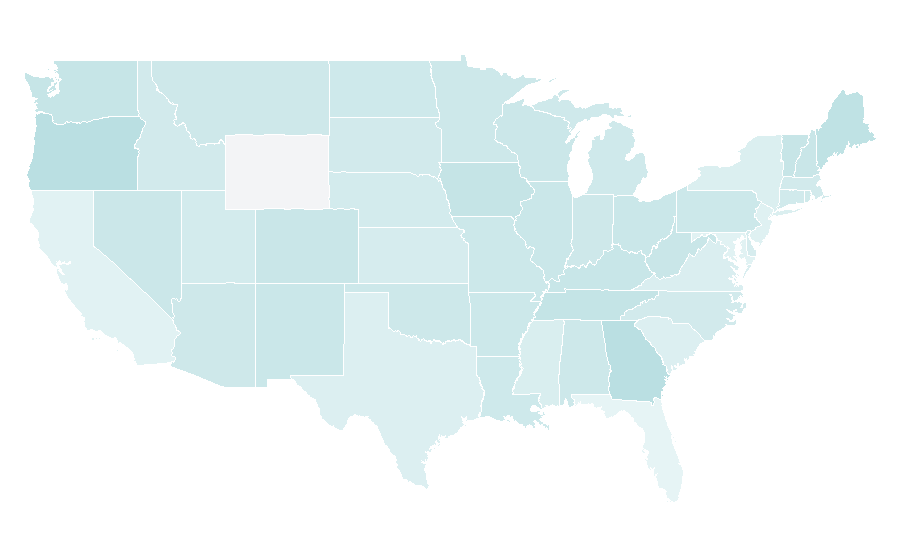 Affinity by region — Mastodon (band), United States