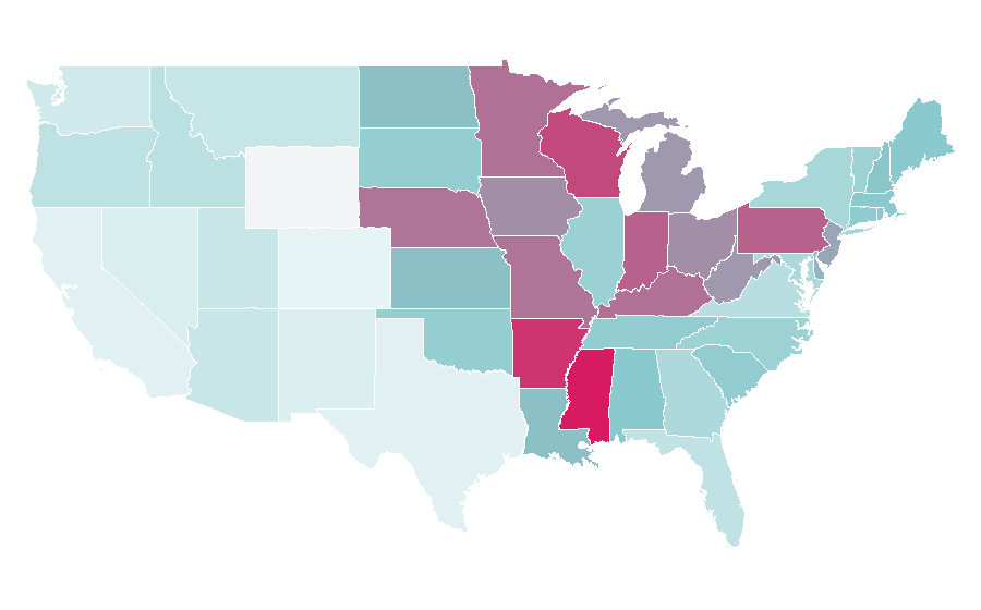 Affinity by region — Match Game, United States