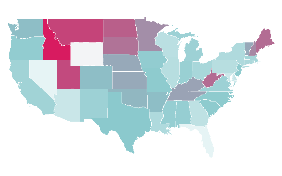 Affinity by region — Maternity clothing, United States