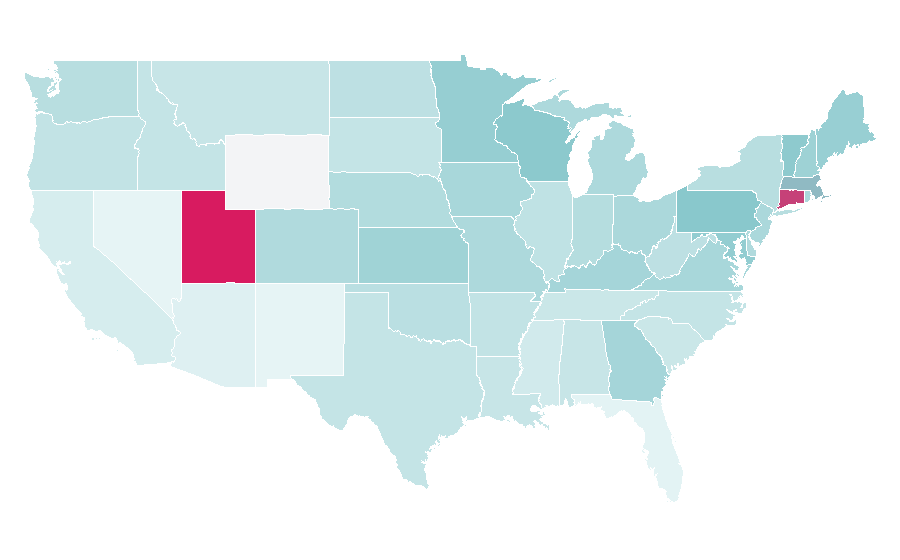 Affinity by region — Matilda the Musical, United States