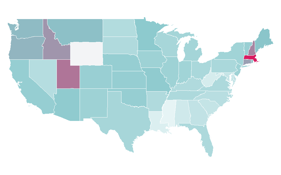Affinity by region — Matt Damon, United States