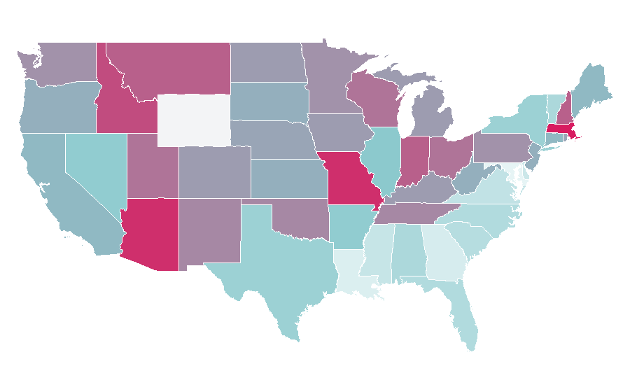 Affinity by region — Matt LeBlanc, United States