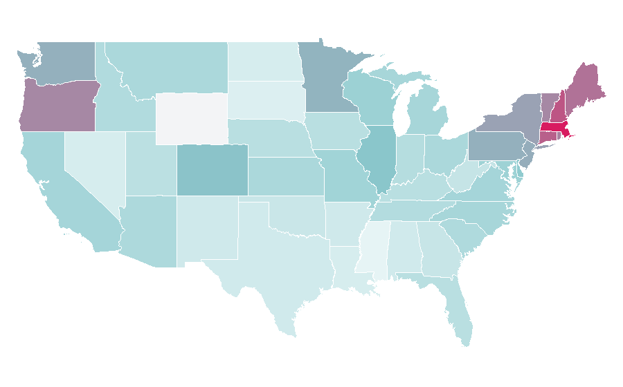 Affinity by region — Matthew Rhys, United States