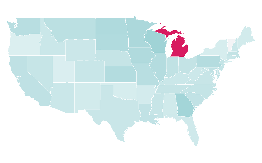 Affinity by region — Matthew Stafford, United States