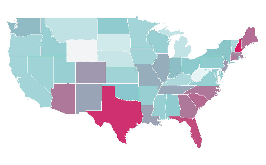 Affinity by region — Mattress Firm, United States