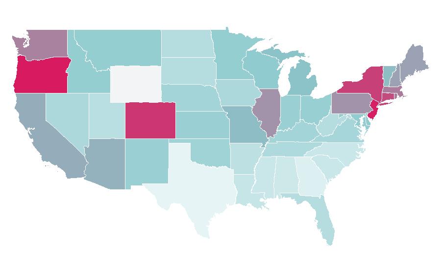 Affinity by region — Max Brooks, United States