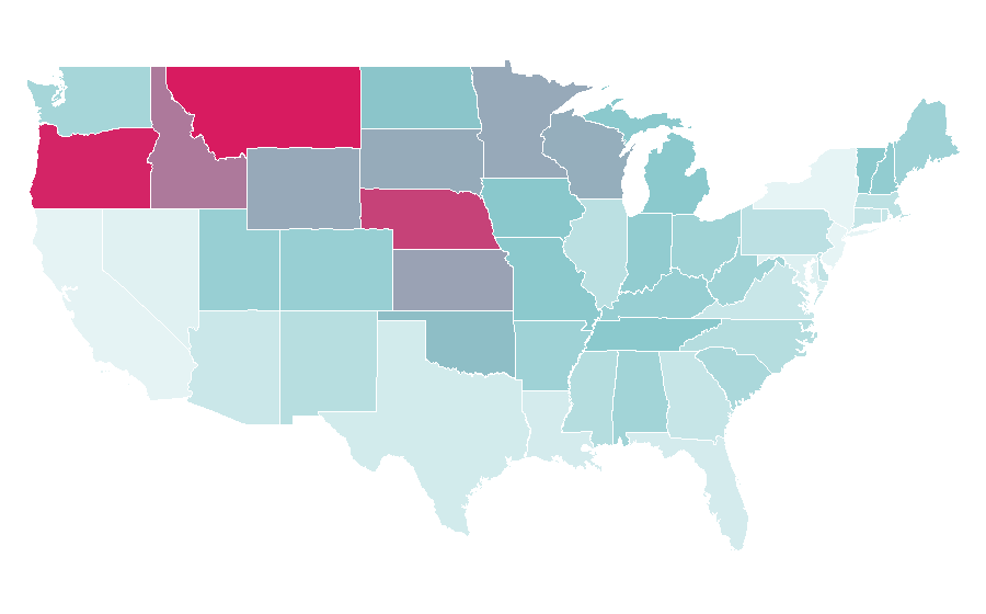 Affinity by region — Max McNown, United States