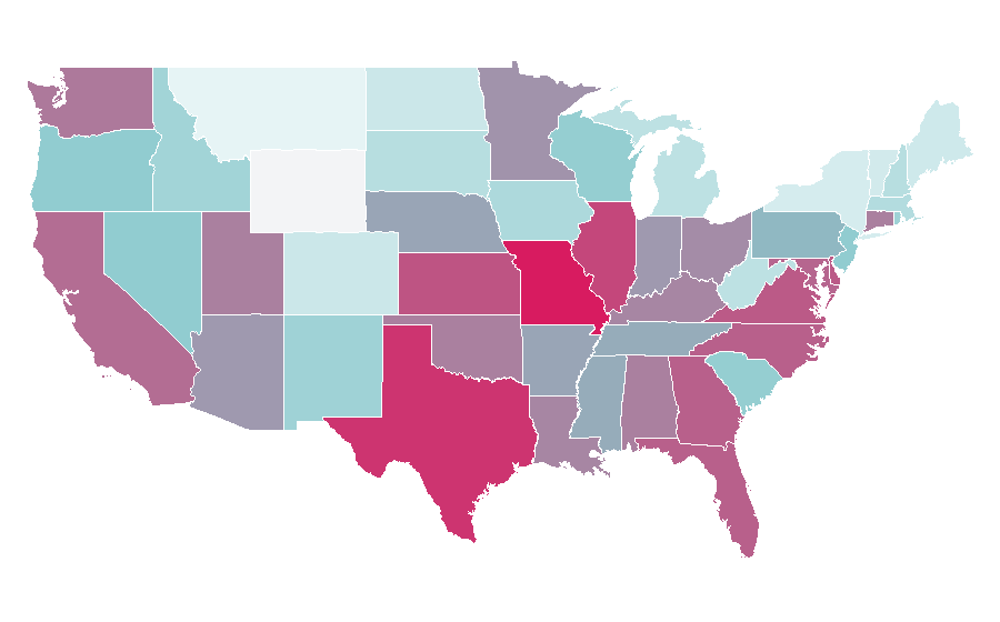 Affinity by region — Mazda6, United States
